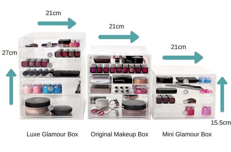 Makeup Box Size Comparison