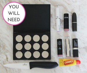 diy lipstick palette 