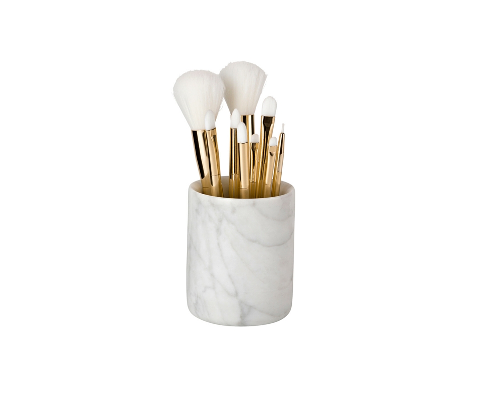 Marble Brush Holder  Makeup brush storage, Diy makeup storage