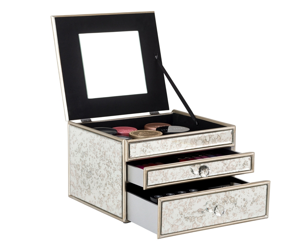 Antique Mirror Makeup Box - The Makeup Box Shop